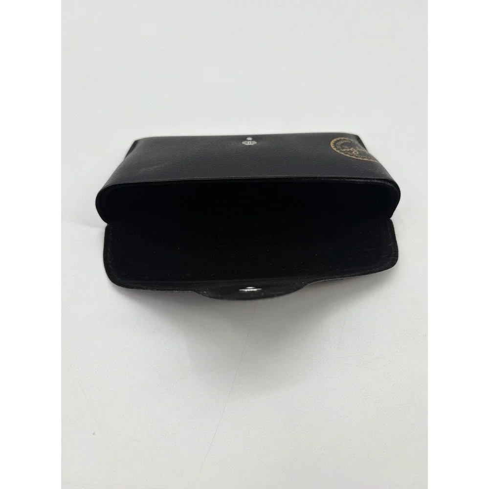 Ray-Ban Black Pebbled Leather Sunglasses Case with Microfiber Cleaning Cloth